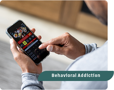 man with behavioral addiction